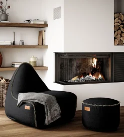 SACKit Puf - Canvas - 50x35 cm - Sort