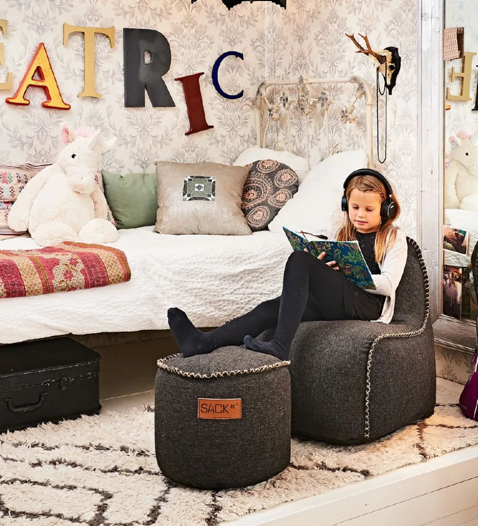 SACKit Puf - Cobana - Junior - 35x35 - Sort