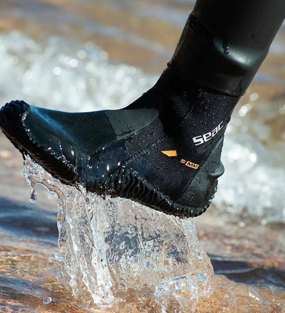 Seac Badesko m. Lynlås - Basic HD 5 mm - Sort