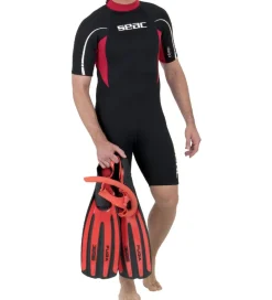 Seac Våddragt - Relax Shorty Man 2,2 mm - Sort/Rød
