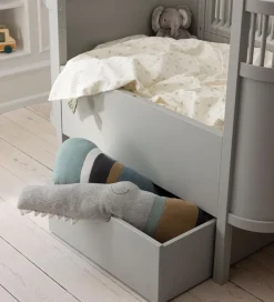 Sebra Pude - Strikket - 190 cm - Sleepy Croc - Dusty Blue Mix