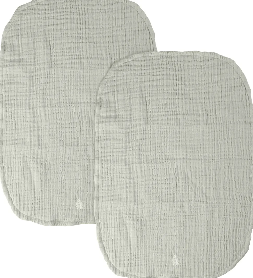 Sebra Pusleunderlag - 2-pak - Musselin - Mist Green