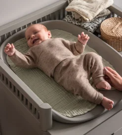 Sebra Pusleunderlag - 2-pak - Musselin - Mist Green