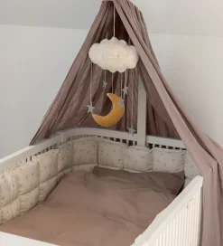 Sebra Sengehimmel - Sky - Dobbyvævet - Jetty Beige