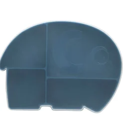 Sebra Tallerken m. Låg - Silikone - Fanto - Nordic Blue