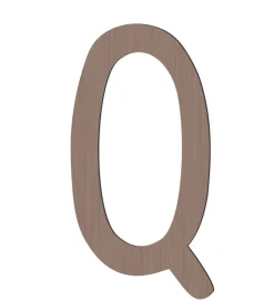 Sebra Træbogstaver - Q - Pinecone Brown