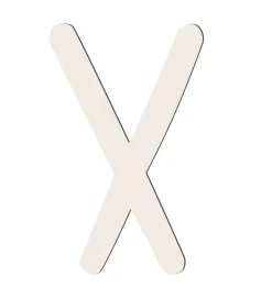 Sebra Træbogstaver - X - Birchbark Beige