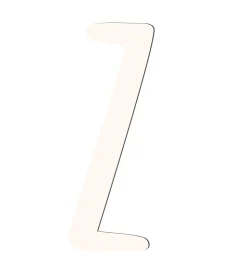 Sebra Træbogstaver - Z - Birchbark Beige