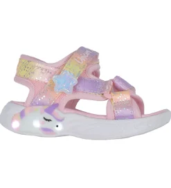 Skechers Sandaler m. Lys - Unicorn Dreams - Light Pink Multi