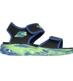 Skechers Sandaler m. Lys - Lights Sola - Sort/Blå