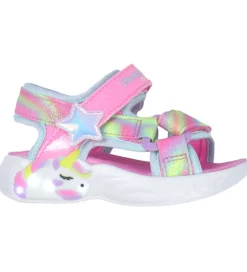 Skechers Sandaler m. Lys - Dreamy Unicorns - Pink/Multi
