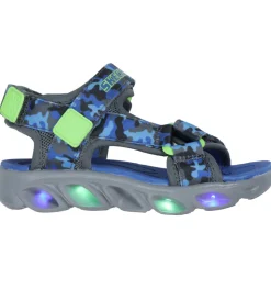 Skechers Sandaler m. Lys - Hypno-Splash - Blue Lime