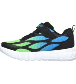 Skechers Sko m. Lys - Dezlo - Sort/Blå/Lime