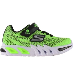 Skechers Sko m. Lys - Flex-Glow Elite - Lime Black