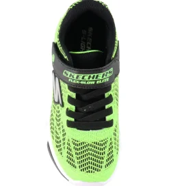 Skechers Sko m. Lys - Flex-Glow Elite - Lime Black