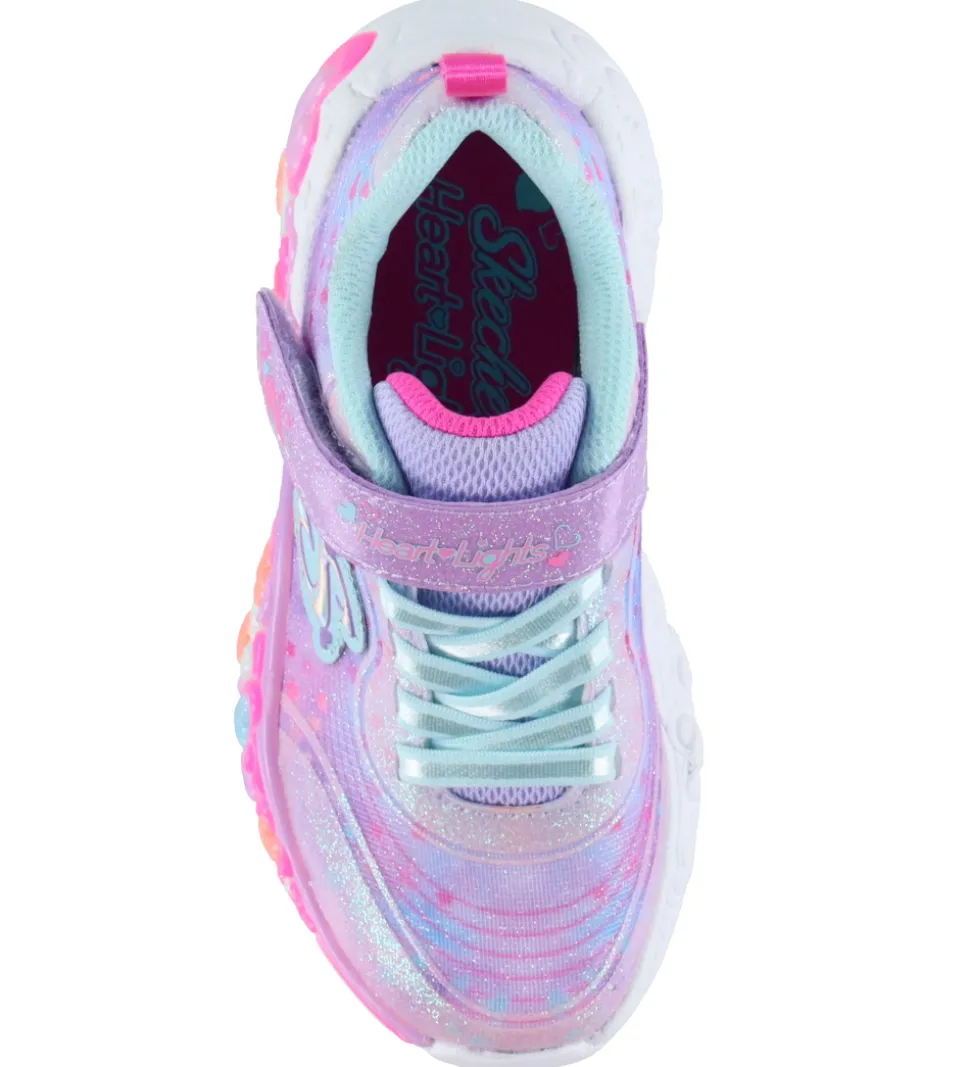 Skechers Sko m. Lys - Heart Lights - Purple
