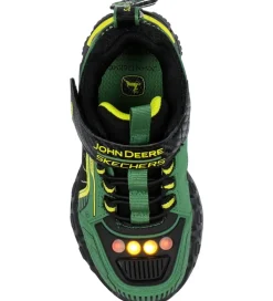 Skechers Sko m. Lys - Rugged Brights - John Deere - Grøn/Sort