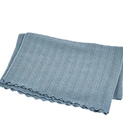 Smallstuff Babytæppe - Uld - 80x100 cm - Fishbone - Blå