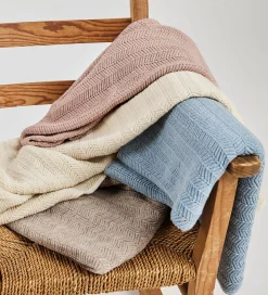 Smallstuff Babytæppe - Uld - 80x100 cm - Fishbone - Blå