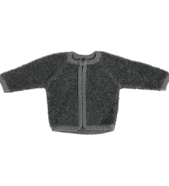 Smallstuff Cardigan m Lynlås - Uld - Grey Melange