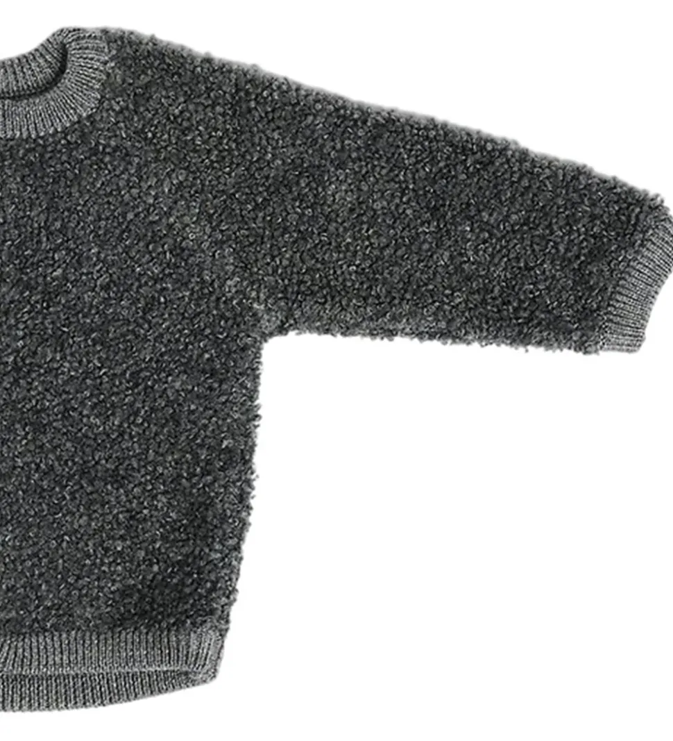 Smallstuff Cardigan m Lynlås - Uld - Grey Melange