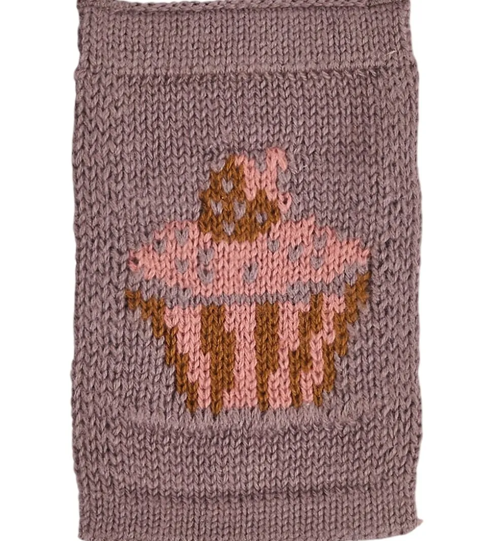 Smallstuff Strikket Flag - Fødselsdagskage - Rosa Motiv