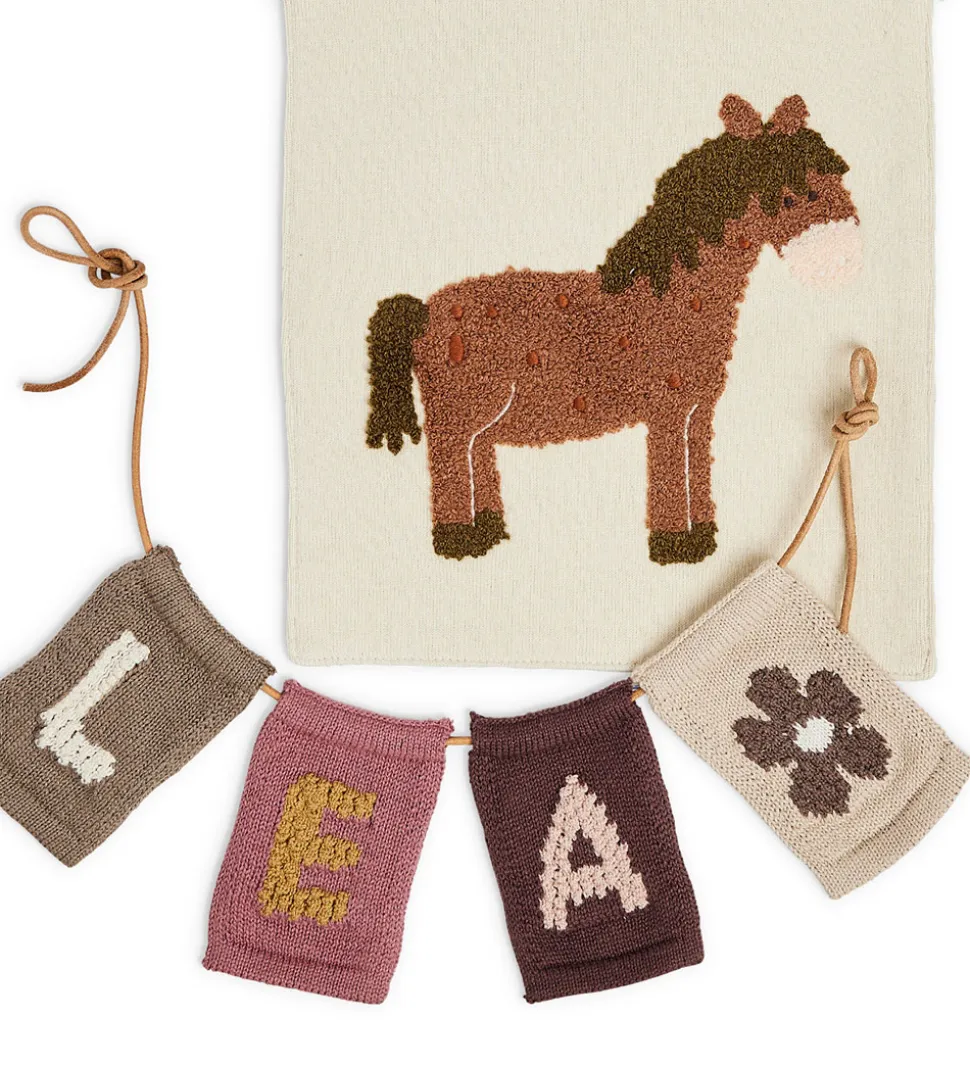 Smallstuff Strikket Flag - Blomst - Natur Motiv