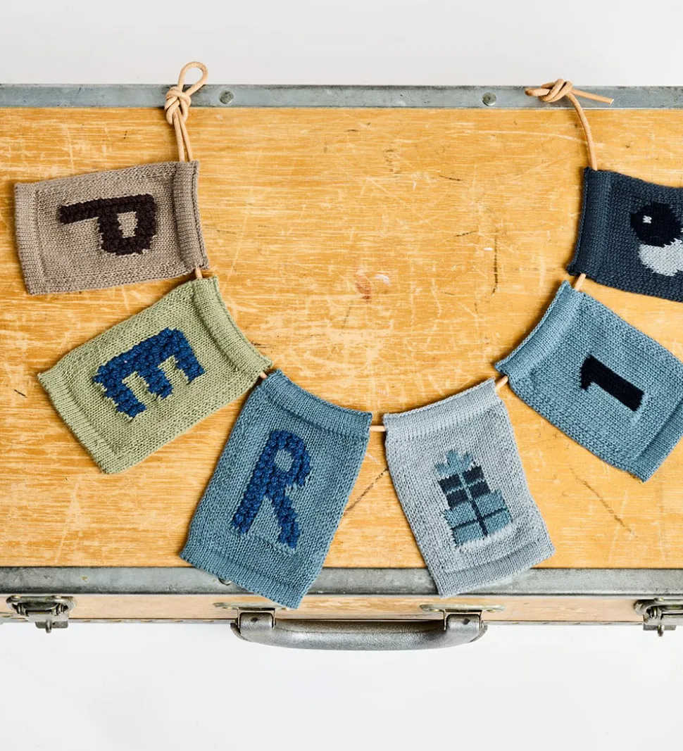 Smallstuff Strikket Flag - 1 - Blå Tal