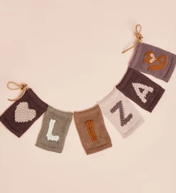 Smallstuff Strikket Flag - Hjerte - Rosa Motiv