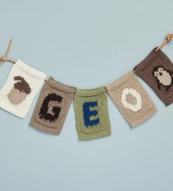 Smallstuff Strikket Flag - Nød - Natur Motiv