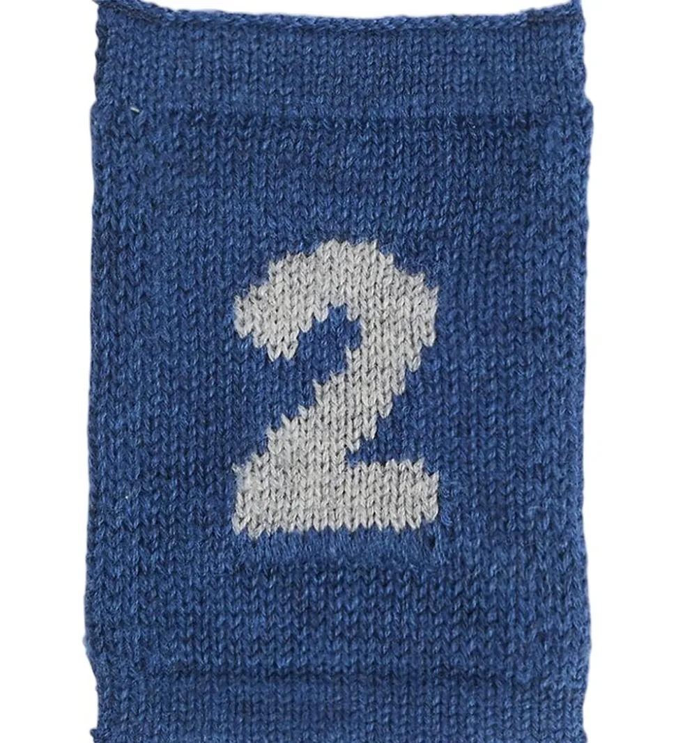 Smallstuff Strikket Flag - 2 - Blå Tal