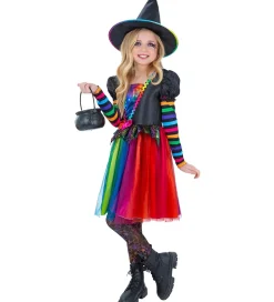 Smiffys Udklædning - Rainbow Witch - Multifarvet