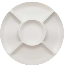 SnikSnack Snackfad - 5 Rum - 25 cm - Hvid