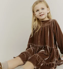 Sofie Schnoor Kjole - Velour - SelineSB - Brun