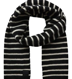 Sofie Schnoor Tørklæde - Strik - Lailasy - Sort m. Striber