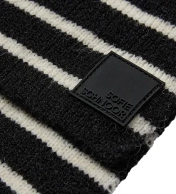 Sofie Schnoor Tørklæde - Strik - Lailasy - Sort m. Striber