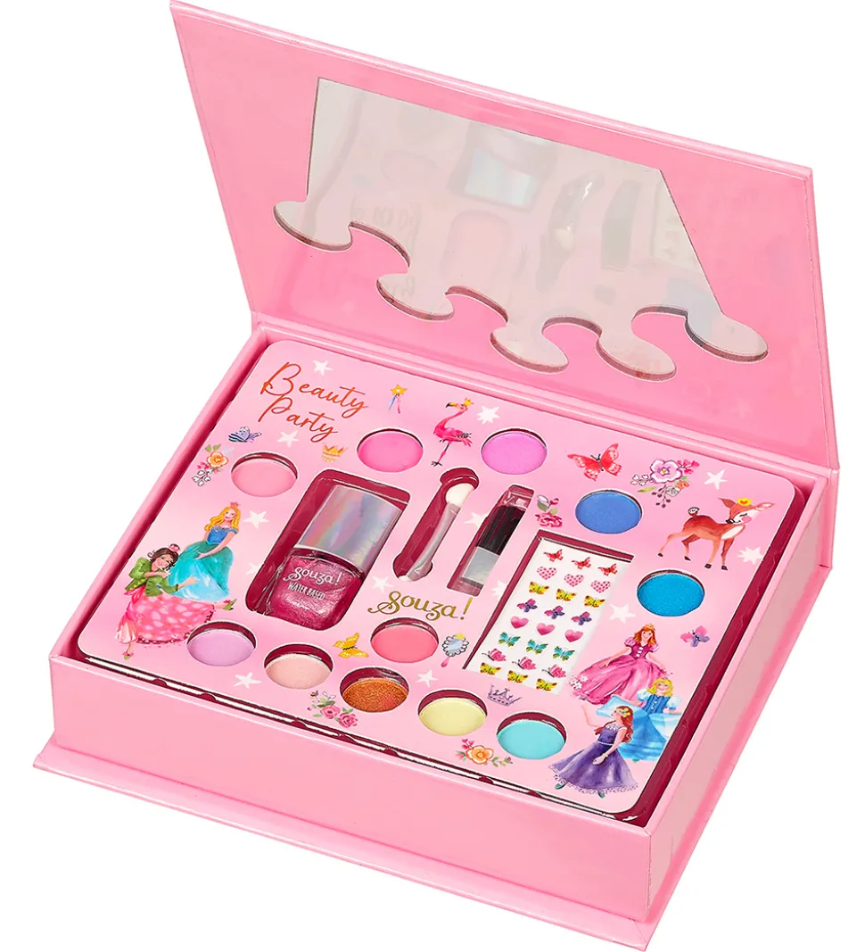 Souza Sminkesæt - Øjenskygge/Neglelak/Stickers - Crown