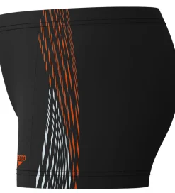 Speedo Badebukser - Plastisol Placement - Sort m. Orange
