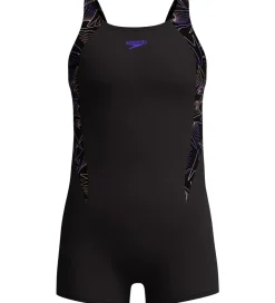Speedo Badedragt - HyperBoom Splice Legsuit - Sort/Fersken