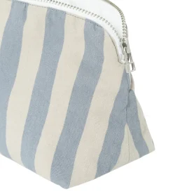 Studio Feder Toilettaske - Celia Mini - Cotton - Pale Blue Strip