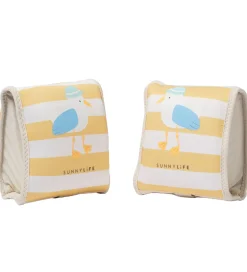 SunnyLife Badevinger - 3-6 år - Sid The Seagull - Mustard Stripe