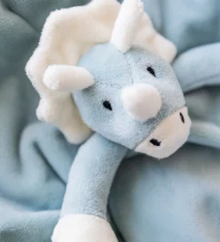 Teddykompaniet Nusseklud - Dino - 35 x 35 cm - Blå