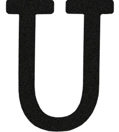 That's Mine Bogstav - U - Sort Glimmer