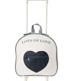 That's Mine Rejsekuffert - Tris - Birch m. Blå Glitter Hjerte