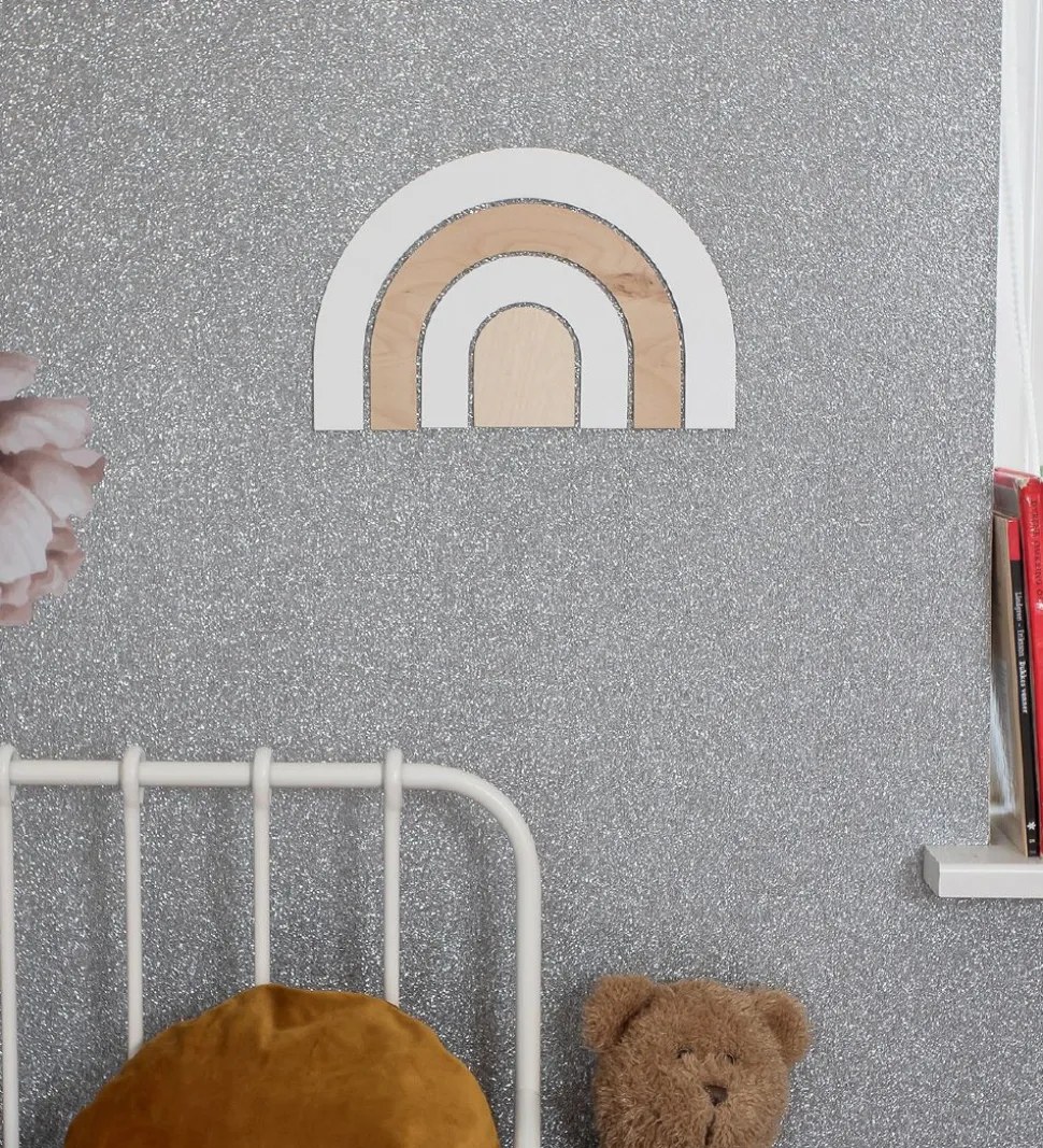 That's Mine Vægdekoration - Regnbue - 17x27 - Hvid