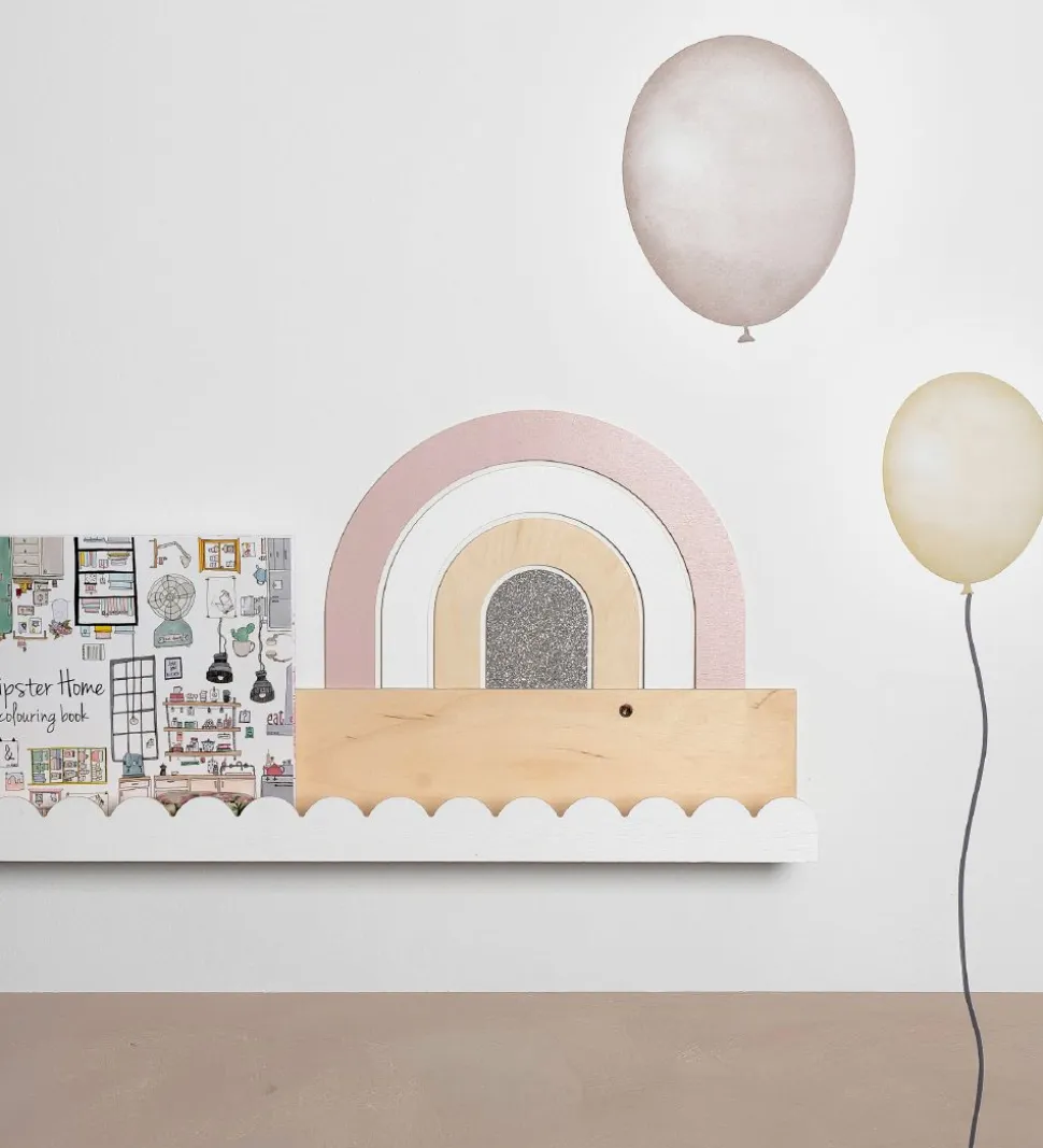 That's Mine Vægdekoration - Regnbue - 17x27 - Hvid