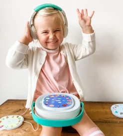 TIMIO Høretelefoner - Foldbare - Hvid/Turkis