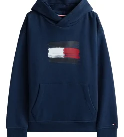 Tommy Hilfiger Hættetrøje - Flag - Dark Night Navy