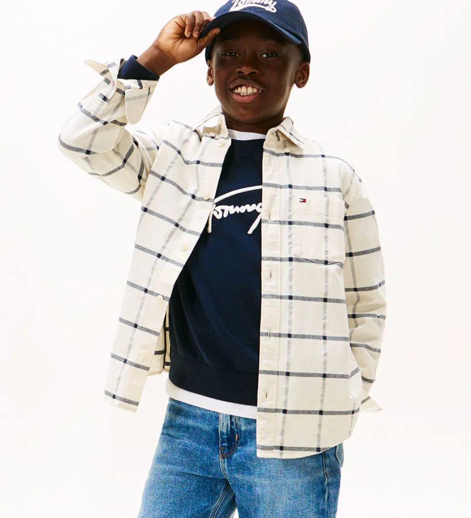 Tommy Hilfiger Skjorte - Window Pane Check - Hvidternet