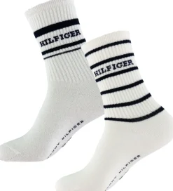 Tommy Hilfiger Strømper - 2-pak - Off White m. Sort/Glimmer